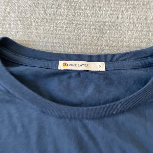 Marine Layer T Shirt Men S Colorblock Casual Crew Neck Long Sleeve Minimalist - Picture 6 of 6